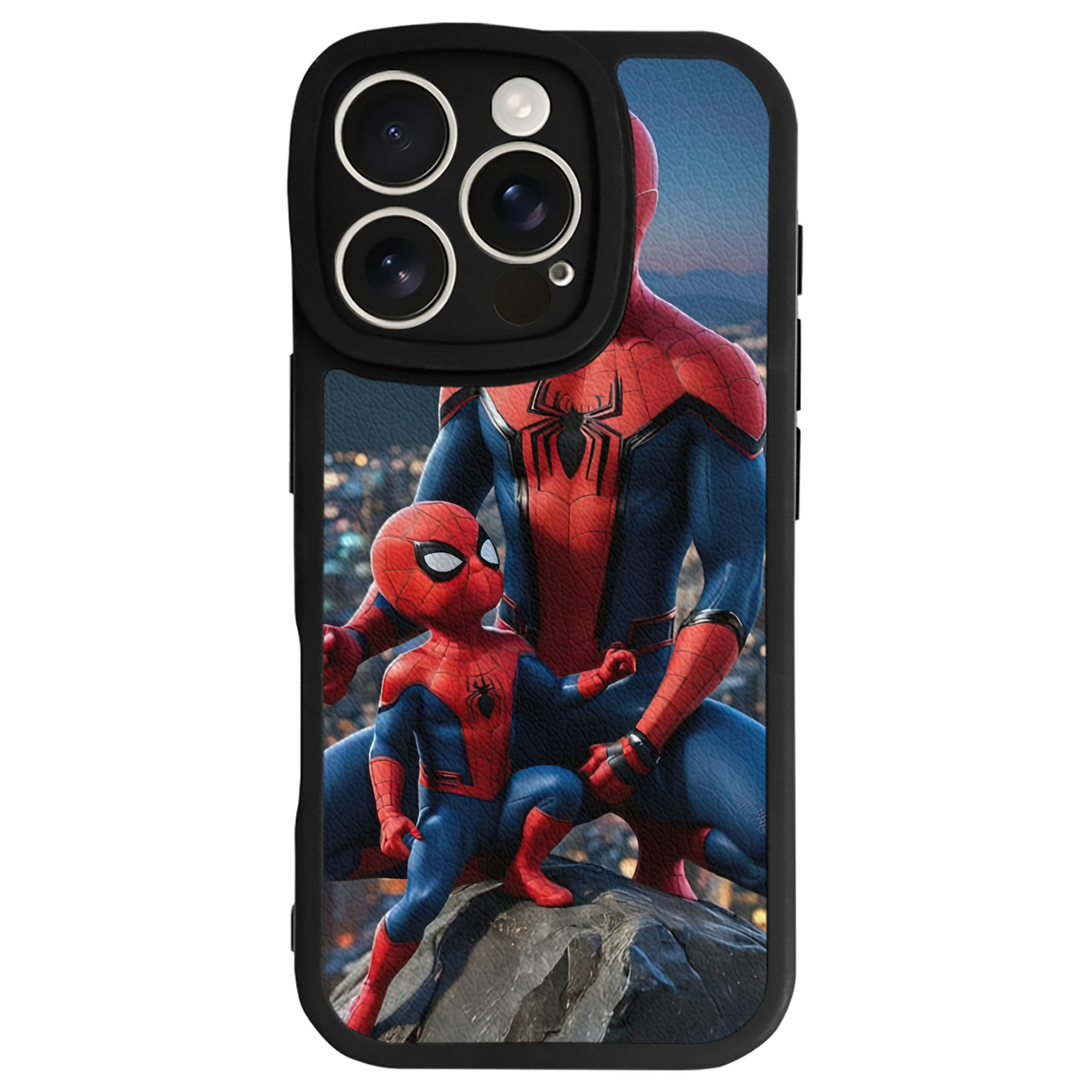 （画像用） Spider Man スパイダーマン 【iPhone 16シリーズ対応】シリコンスマホケース（レザー調） 材質：シリコン